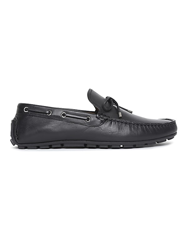 Pure Leather Plain Loafers