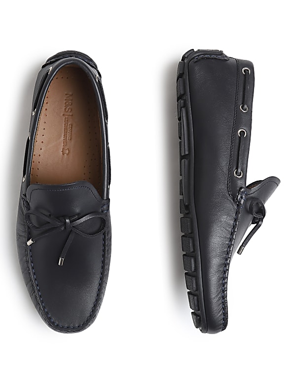 Pure Leather Plain Loafers
