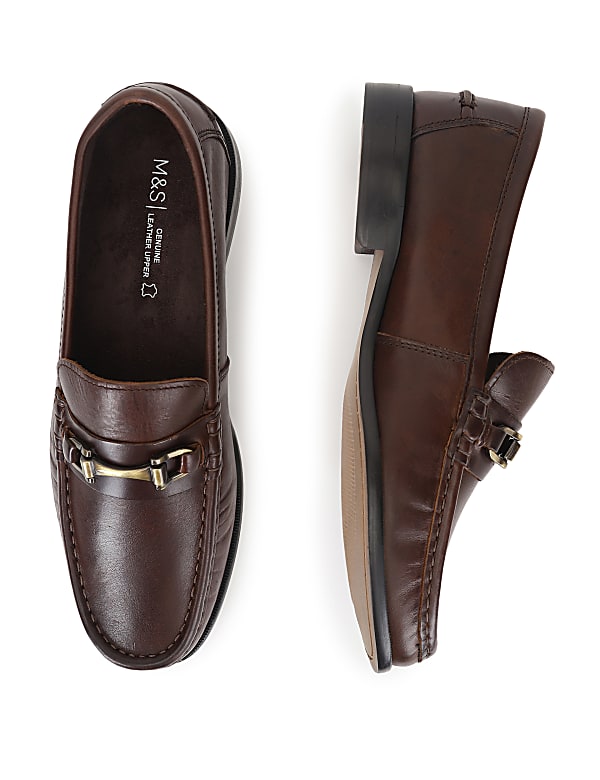 Pure Leather Plain Loafer Shoes