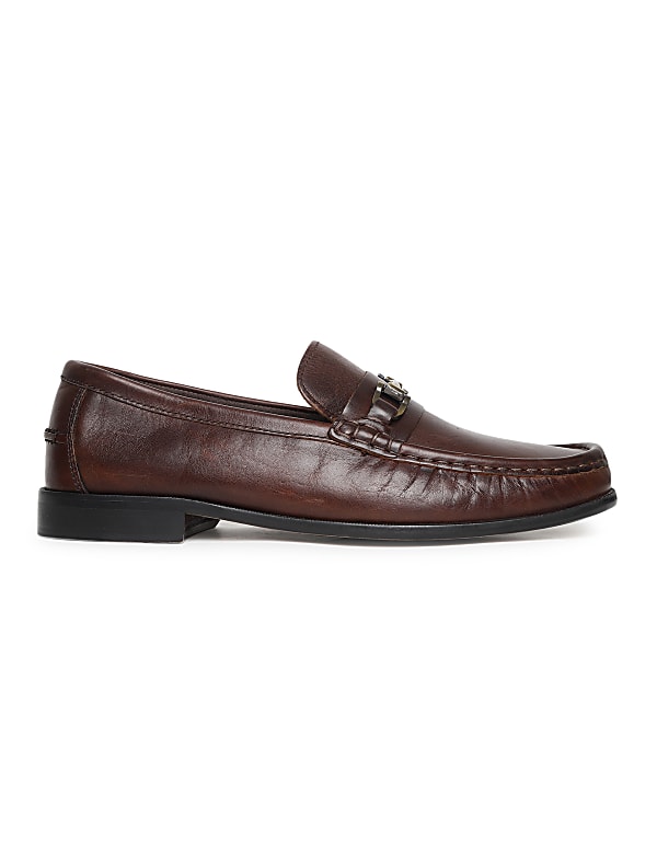 Pure Leather Plain Loafer Shoes
