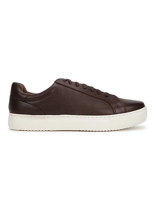 Plain leather trainers on sale