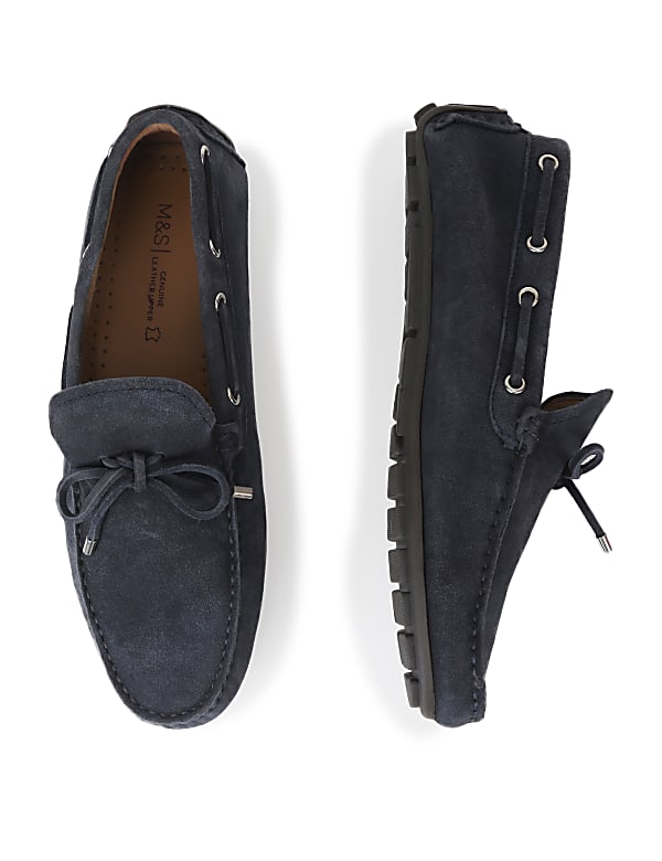 Leather Plain Slip-on Loafers