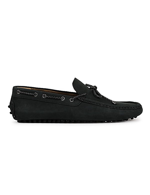 Leather Plain Standard Fit Loafers