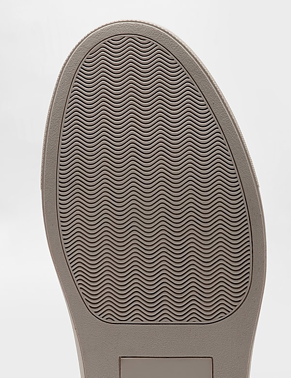 Pure Leather Plain Lace-up Sneakers