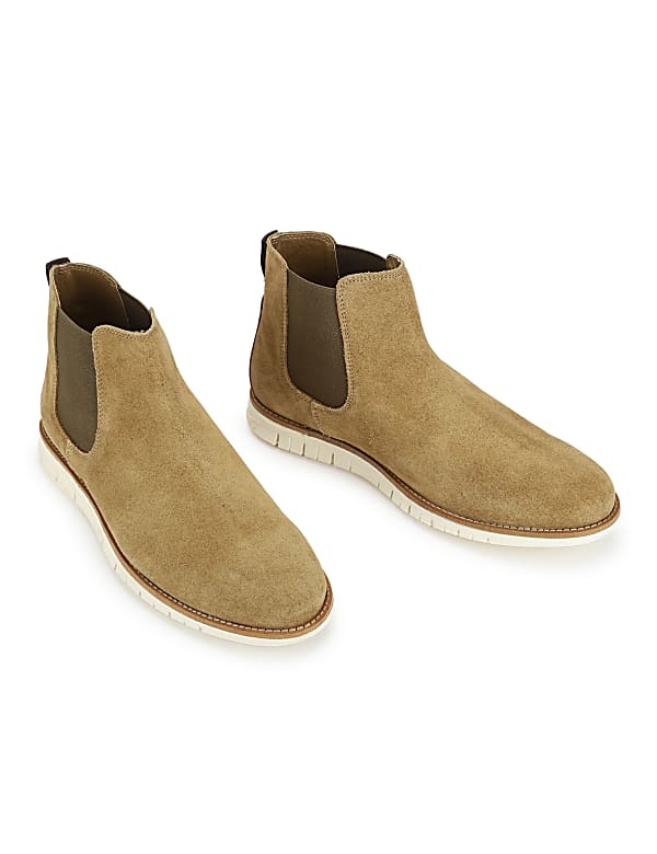 Pure Leather Plain Slip-on Chelsea Boots