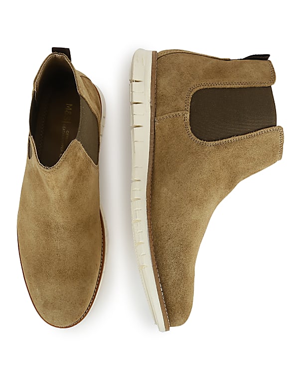 Pure Leather Plain Slip-on Chelsea Boots