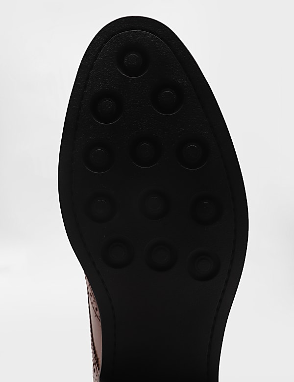 Pure Leather Plain Lace-up Brogues Shoes