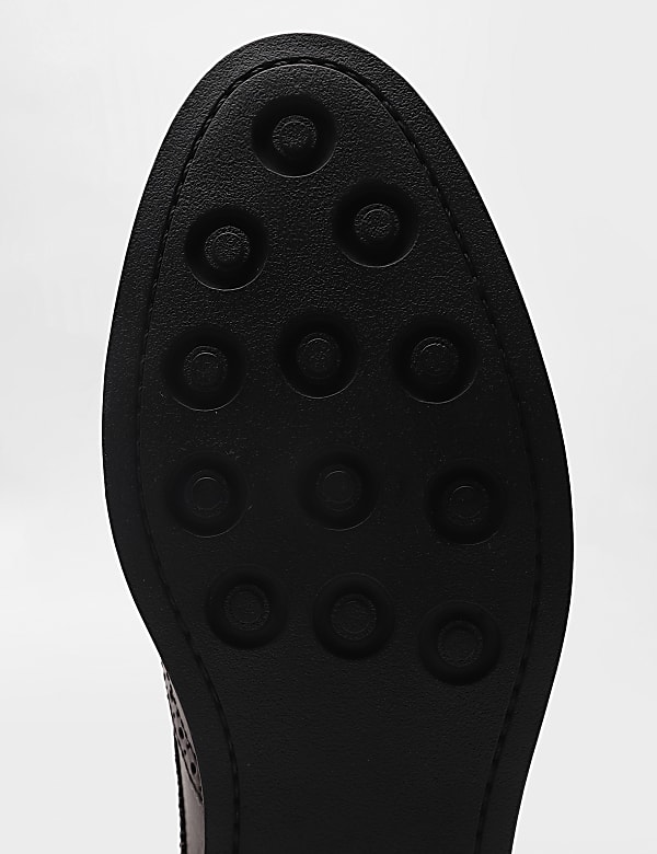 Pure Leather Plain Lace-up Brogues Shoes