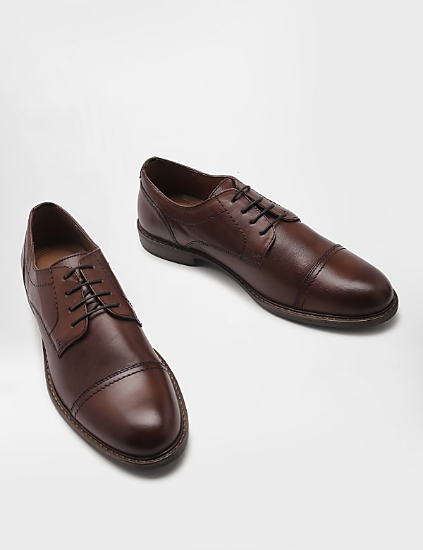 Pure Leather Plain Lace-up Oxford Shoes