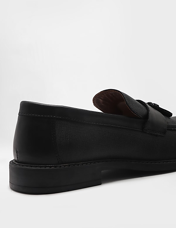 Pure Leather Plain Slip-on Loafers