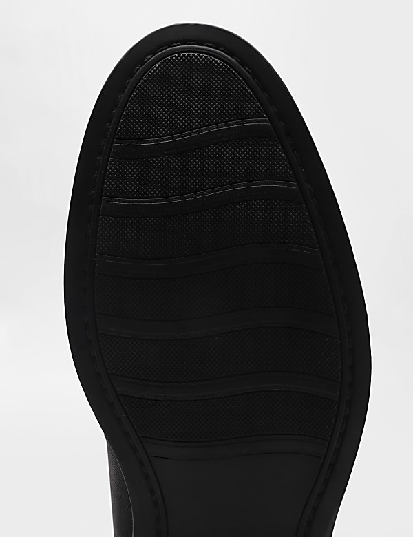 Pure Leather Plain Slip-on Loafers
