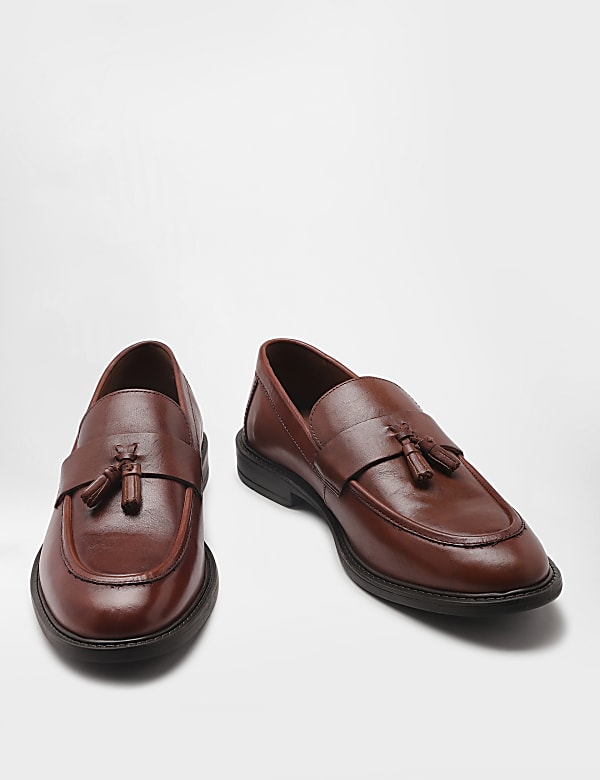 Buy Pure Leather Plain Slip on Loafers at Marks Spencer