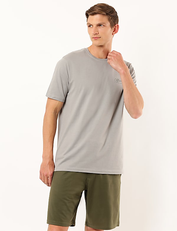 2 Pack Pure Cotton Plain Regular Fit Short Sets
