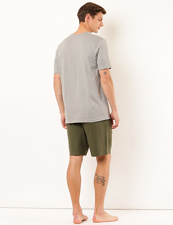 2 Pack Pure Cotton Plain Regular Fit Short Sets