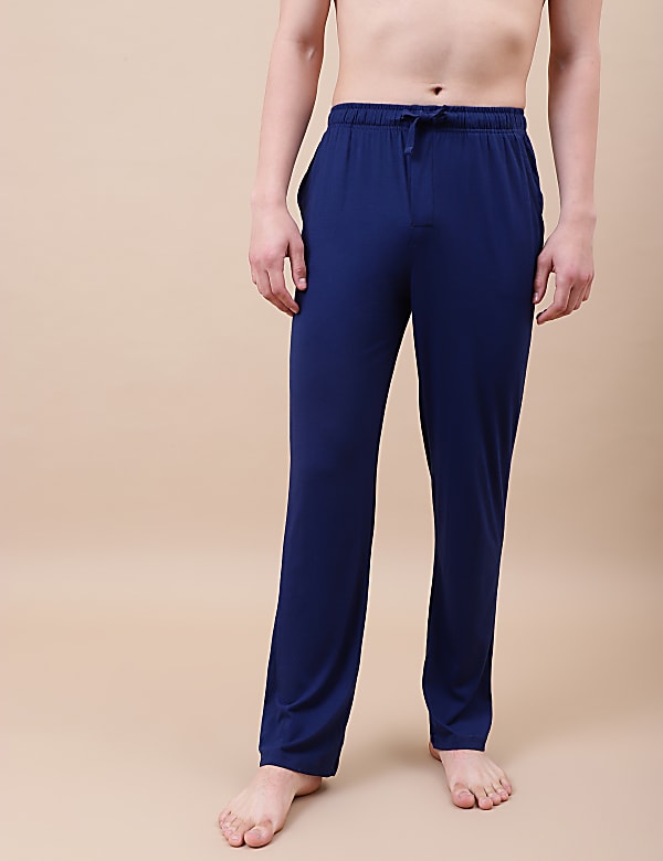 Cotton Blend Solid Drawstring Pyjama