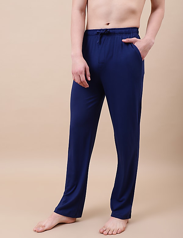 Cotton Blend Solid Drawstring Pyjama