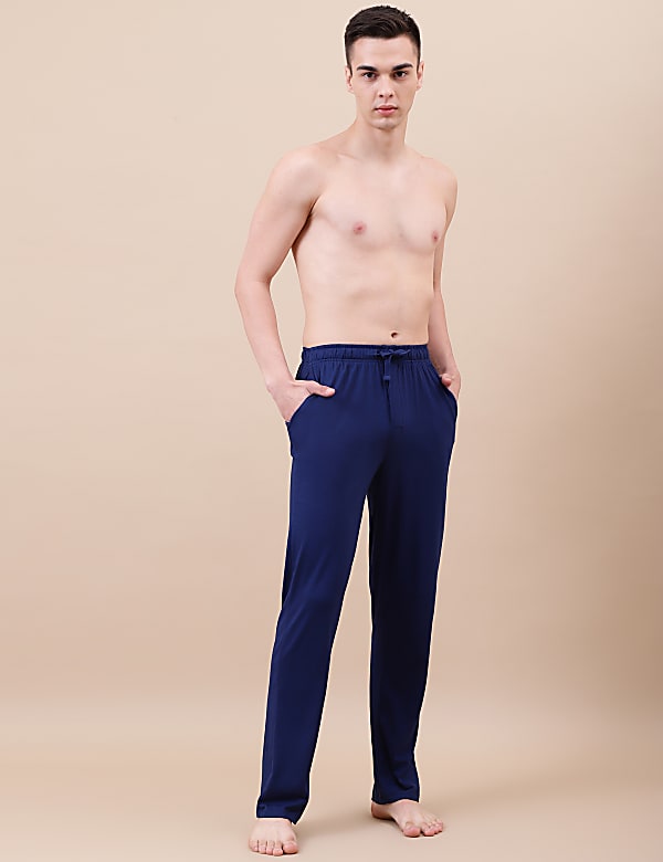 Cotton Blend Solid Drawstring Pyjama