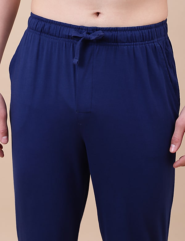 Cotton Blend Solid Drawstring Pyjama