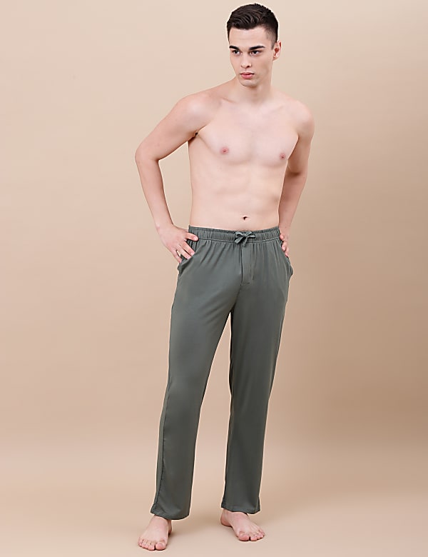 Cotton Blend Solid Drawstring Pyjama