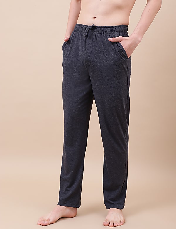 Cotton Blend Solid Drawstring Pyjama