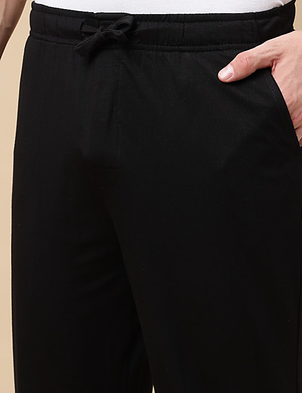 Cotton Blend Solid Drawstring Pyjama