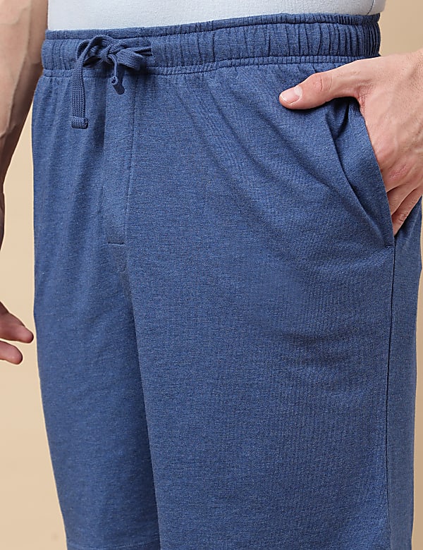 Cotton Blend Solid Shorts