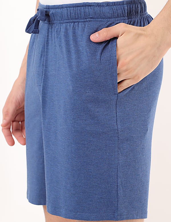 Cotton Blend Solid Shorts