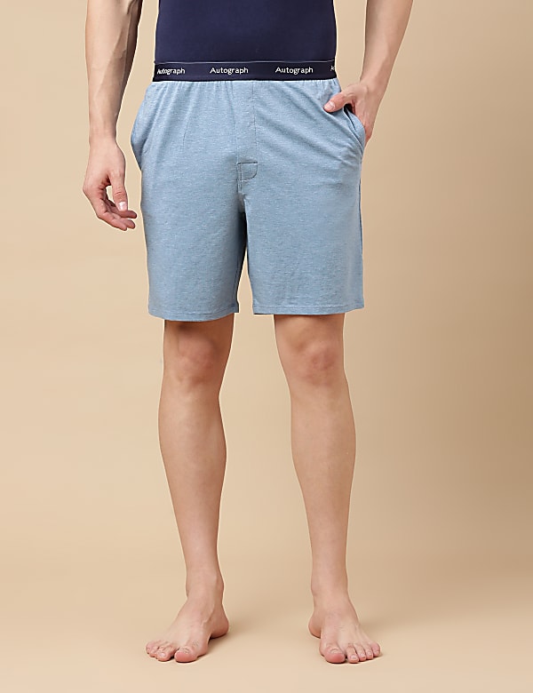 Cotton Blend Solid Shorts