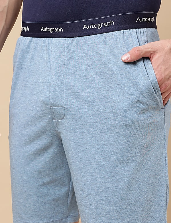 Cotton Blend Solid Shorts
