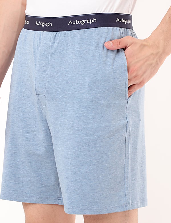 Cotton Blend Solid Shorts