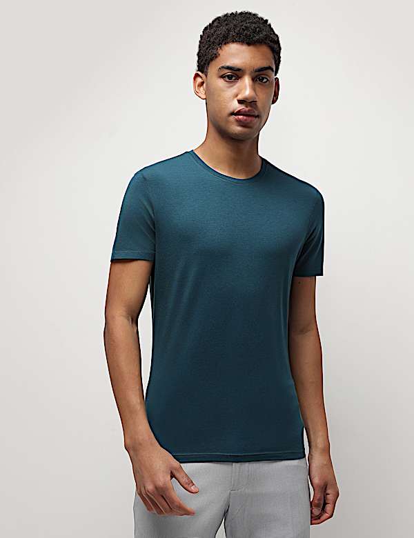 Modal Cotton Crew Neck T-Shirt