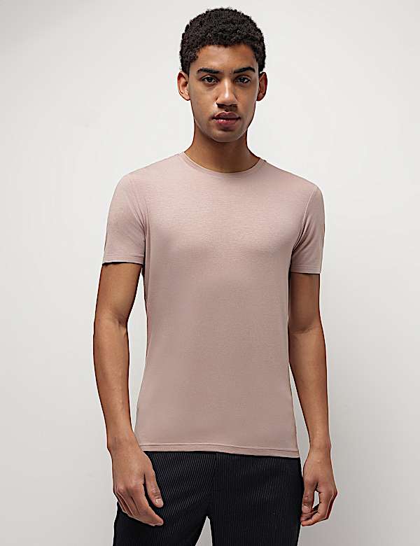 Modal Cotton Crew Neck T-Shirt