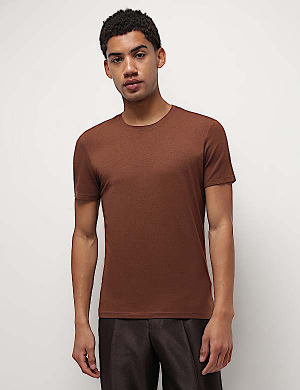 Modal Cotton Crew Neck T-Shirt