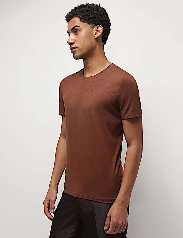 Modal Cotton Crew Neck T-Shirt