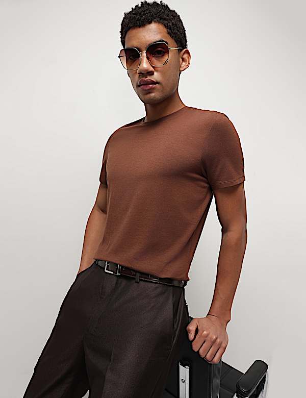 Modal Cotton Crew Neck T-Shirt