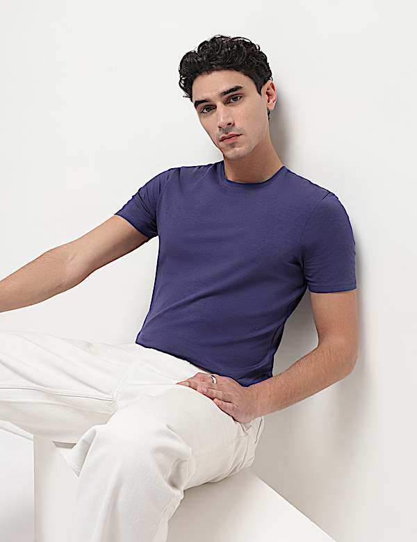 Modal Cotton Crew Neck T-Shirt