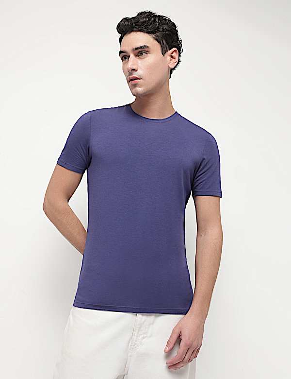 Modal Cotton Crew Neck T-Shirt