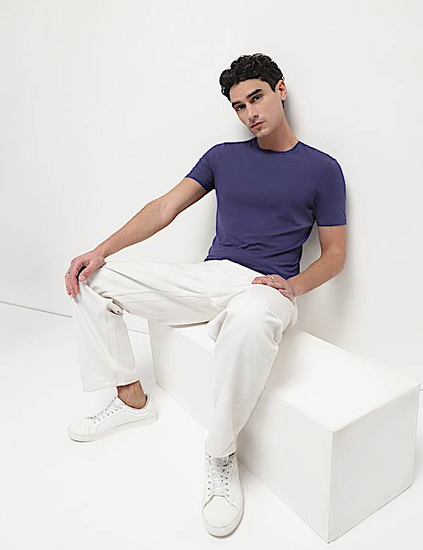 Modal Cotton Crew Neck T-Shirt