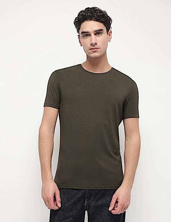 Modal Cotton Crew Neck T-Shirt