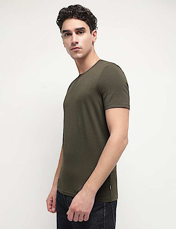 Modal Cotton Crew Neck T-Shirt