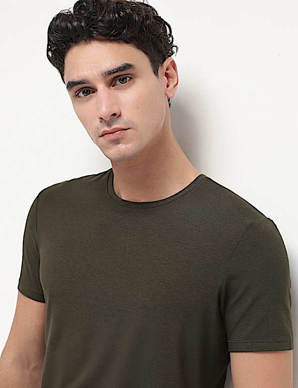 Modal Cotton Crew Neck T-Shirt