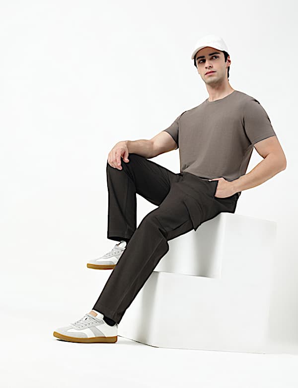 Cotton Rich Plain Crew Neck T-Shirt