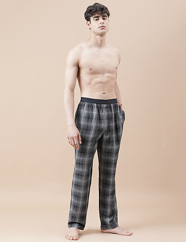 Cotton Mix Checked Relaxed Fit Pyjama