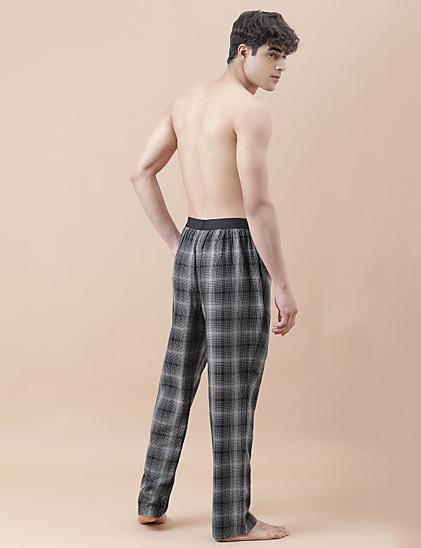 Cotton Mix Checked Relaxed Fit Pyjama