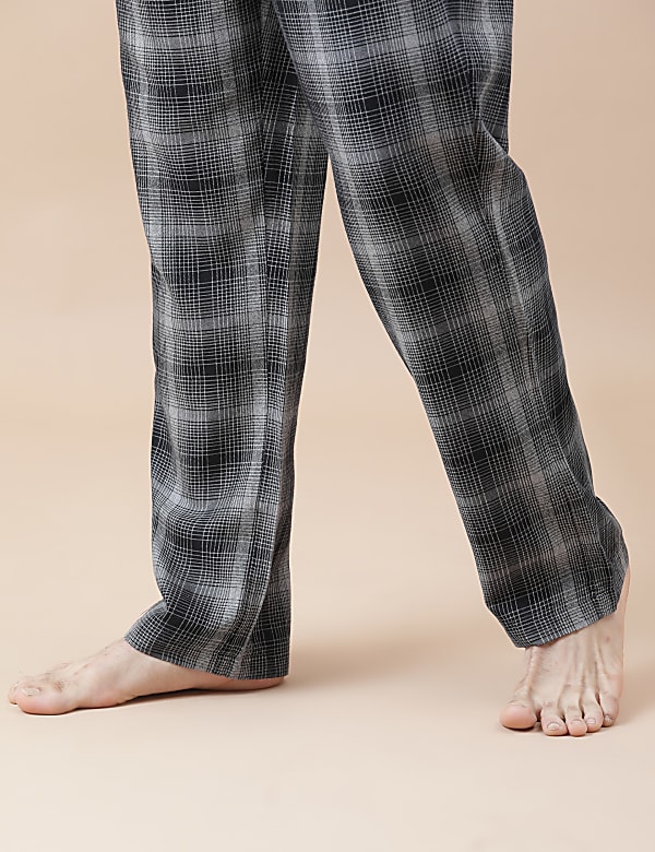 Cotton Mix Checked Relaxed Fit Pyjama