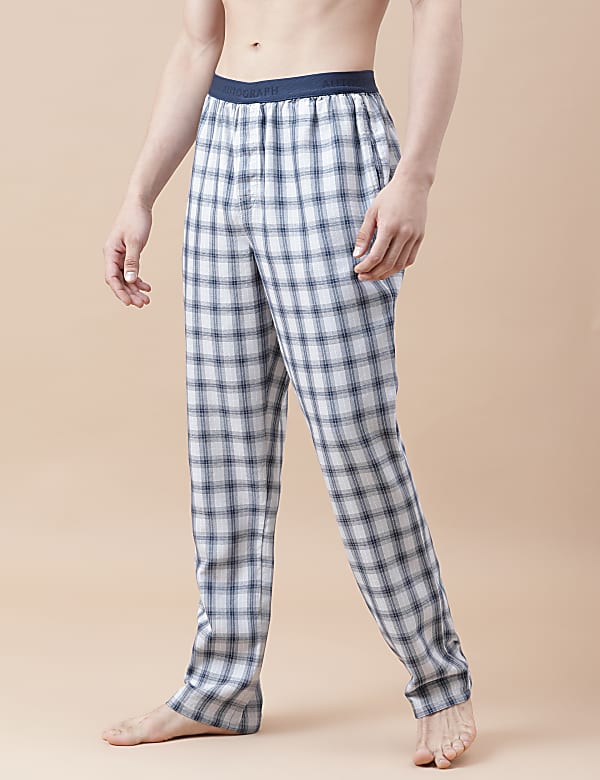 Cotton Mix Checked Relaxed Fit Pyjama