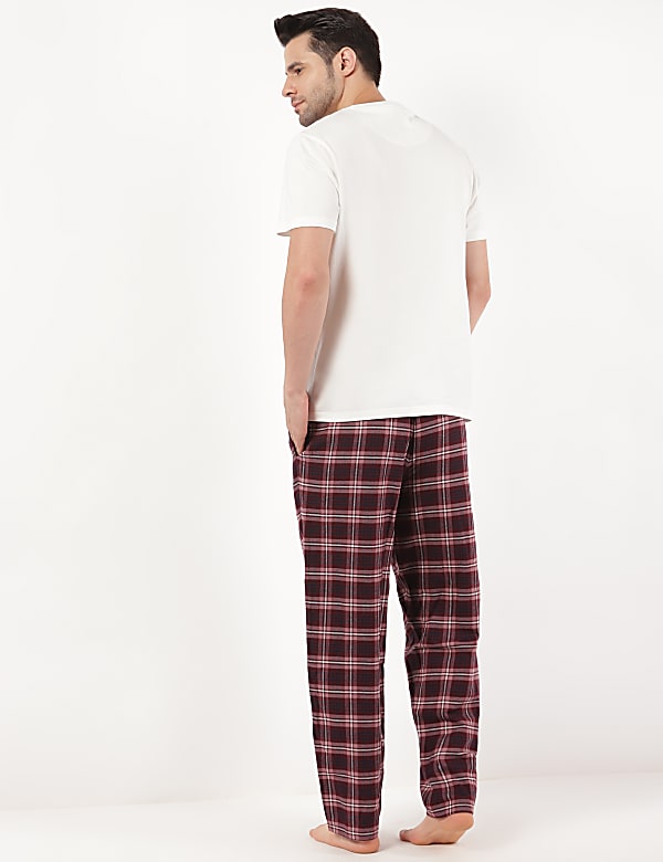 Pure Cotton Checked Regular Fit Pyjama