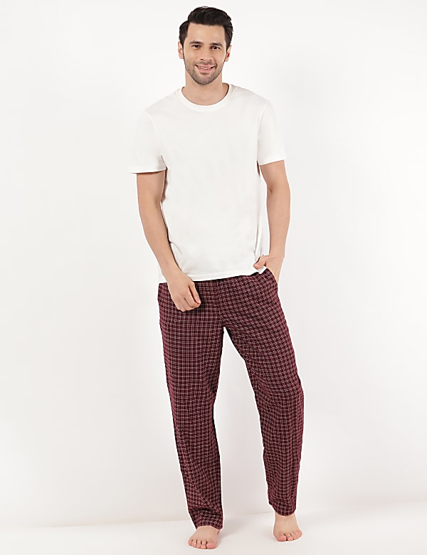 Pure Cotton Checked Regular Fit Pyjama