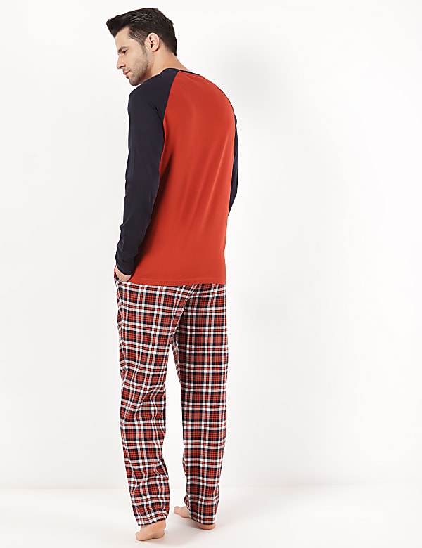 Pure Cotton Round Neck Pyjama Set