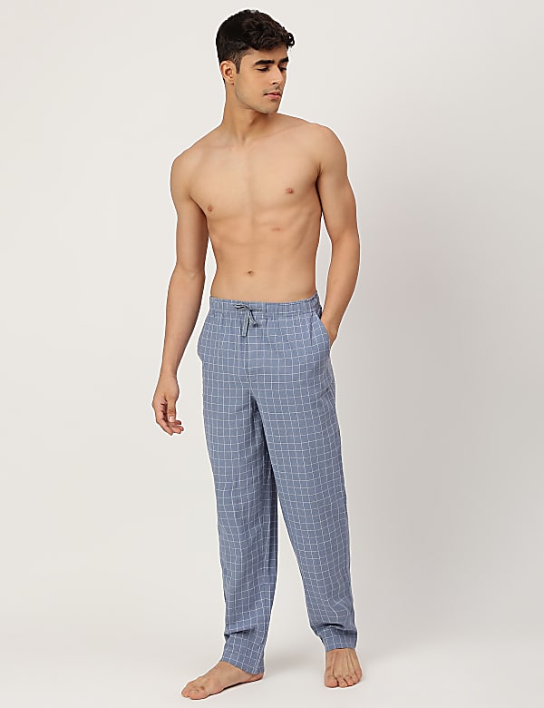 Cotton Mix Checked Comfort Fit Pyjama